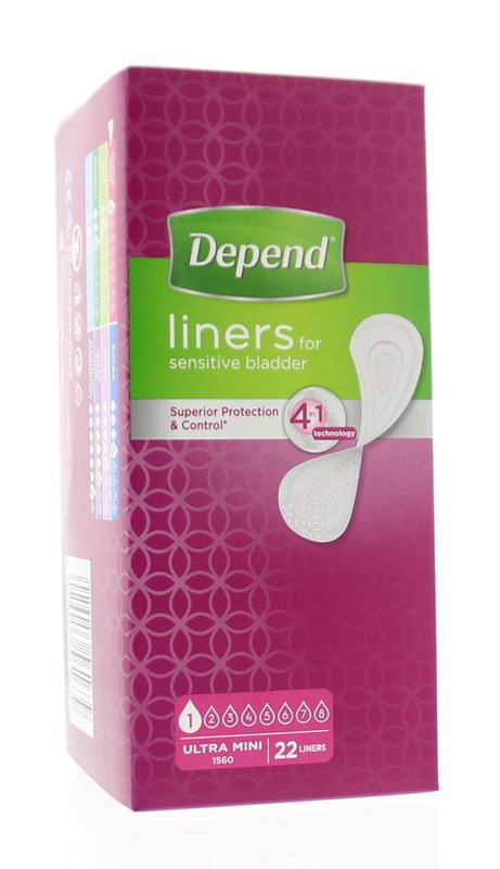 Depend Inlegkruisjes ultra mini 22 stuks