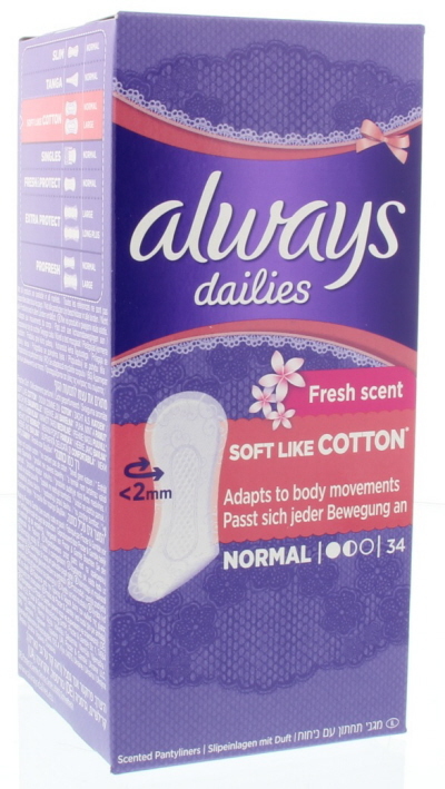Always Inlegkruisjes dailyfresh normal 34 stuks