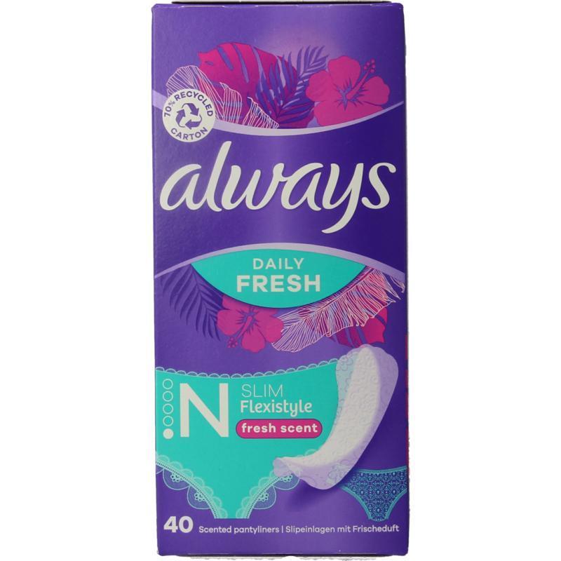 Always Inlegkruisjes daily protect fresh & scent 40 Stuks
