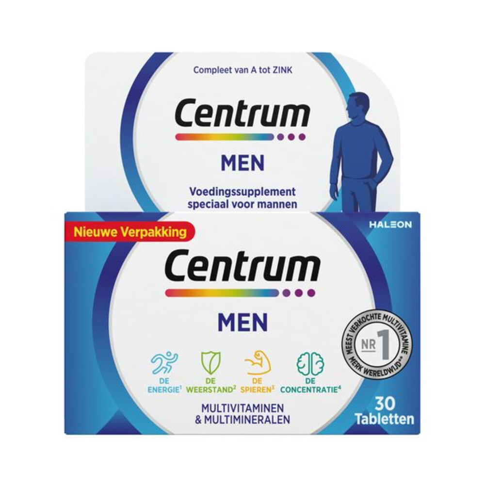 Centrum Gratis Verzending: 2x  Men Multivitaminen 30 tabletten