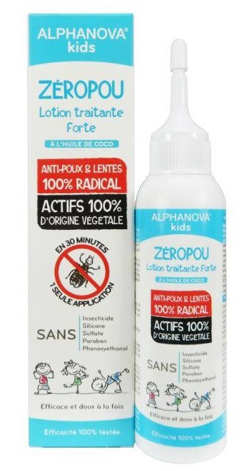 Alphanova Kids Zeropou behandeling anti hoofdluis bio 100ml