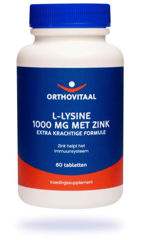 Orthovitaal L-lysine 1000mg met zink 60tb