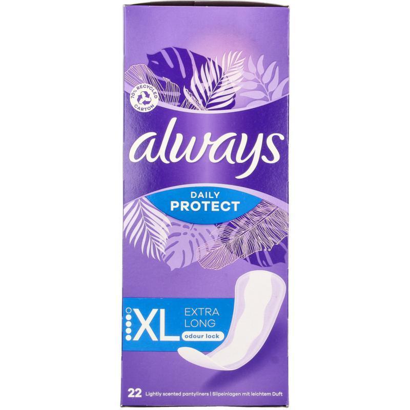 Always Inlegkruisjes daily protect extra long plus 22 stuks
