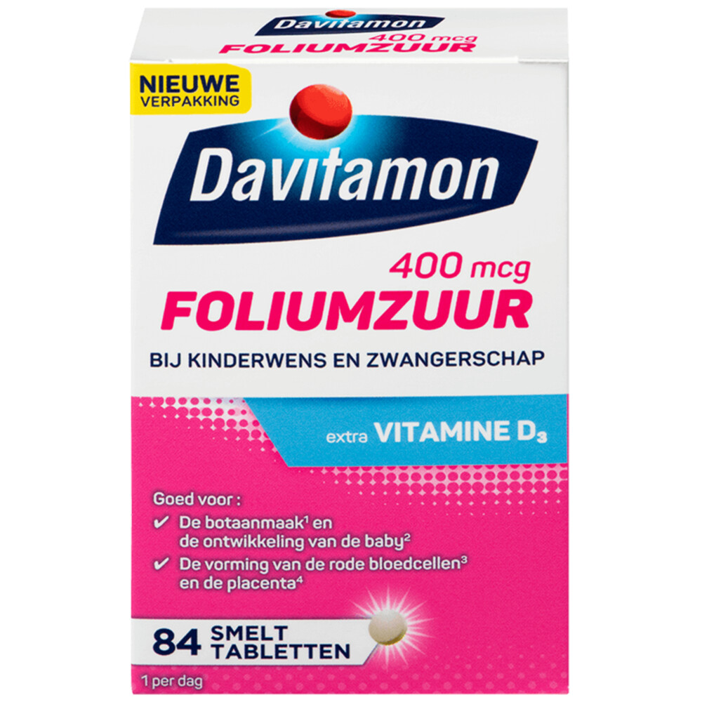 Davitamon Gratis Verzending: 4x  Foliumzuur 84 smelttabletten
