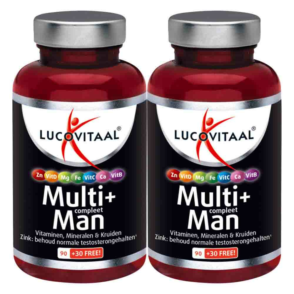 Lucovitaal Gratis Verzending: 2x  Multi + Compleet Man 120 tabletten