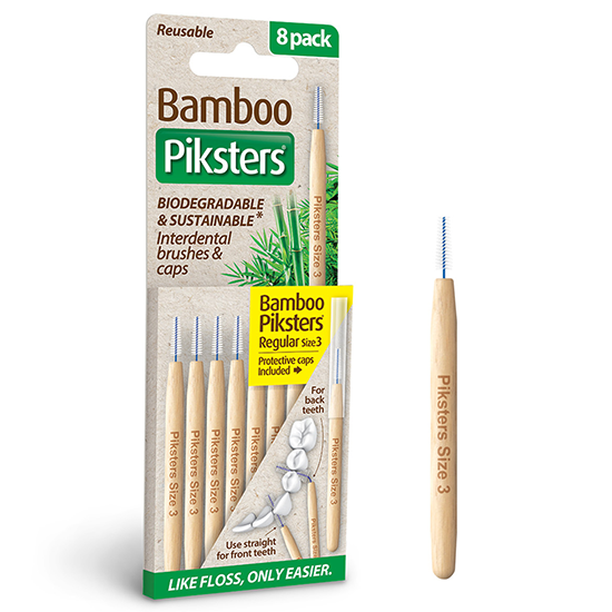 Piksters Bamboo  Interdental Brushes Regular - Geel - 8 stuks