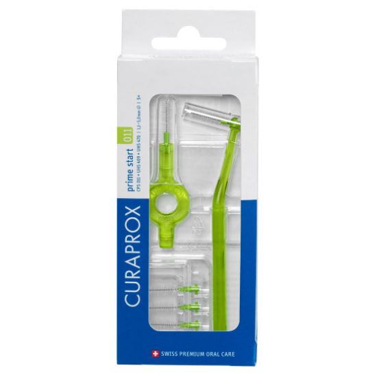 Curaprox Prime Start 011 met houders - Lime groen