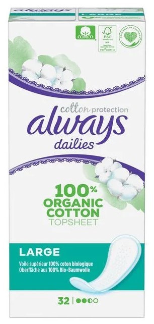 Always Cotton protection inlegkruisjes large 32st