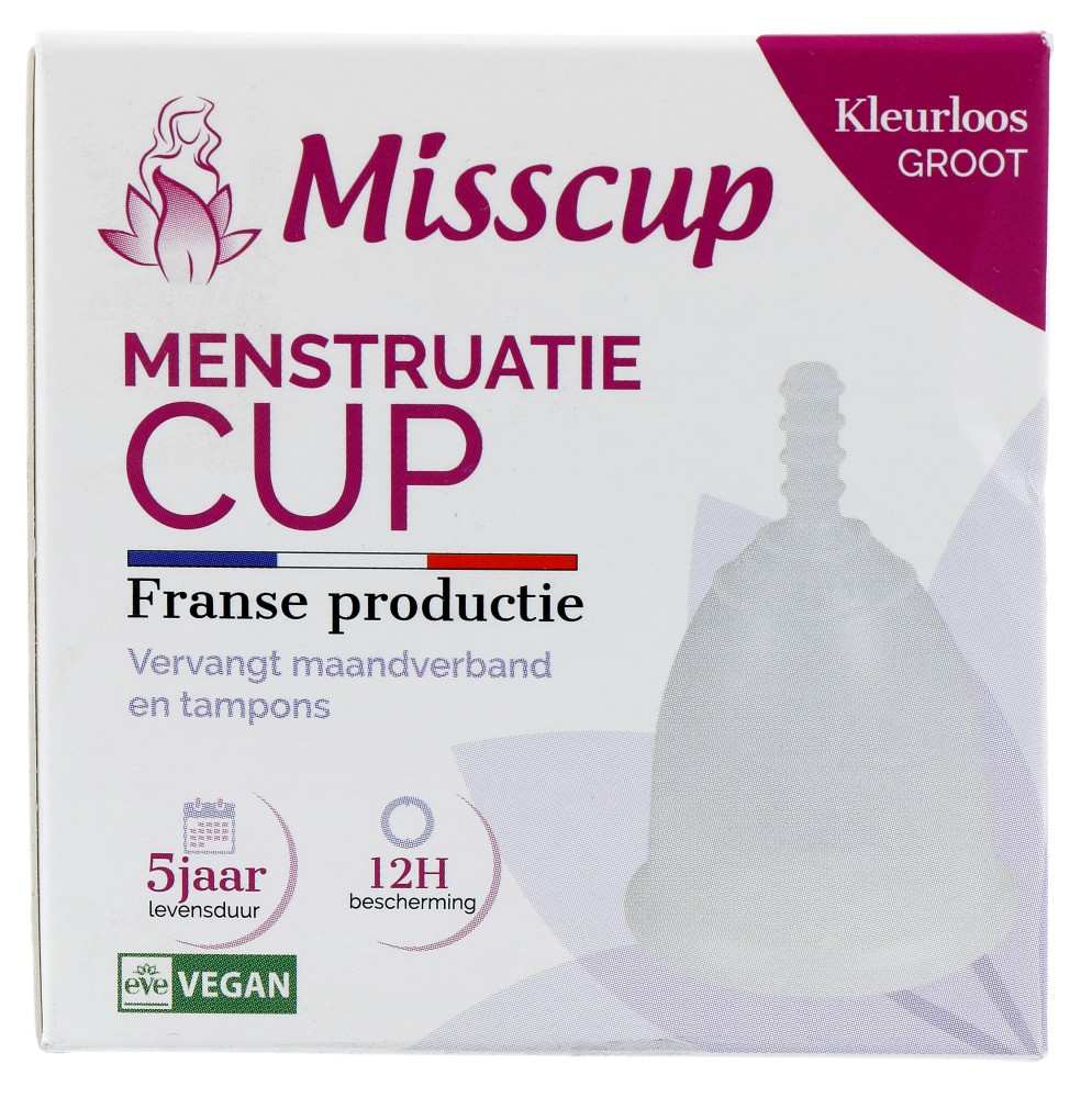 Eco Conseils Misscup Menstruatie Cup Groot Kleurloos