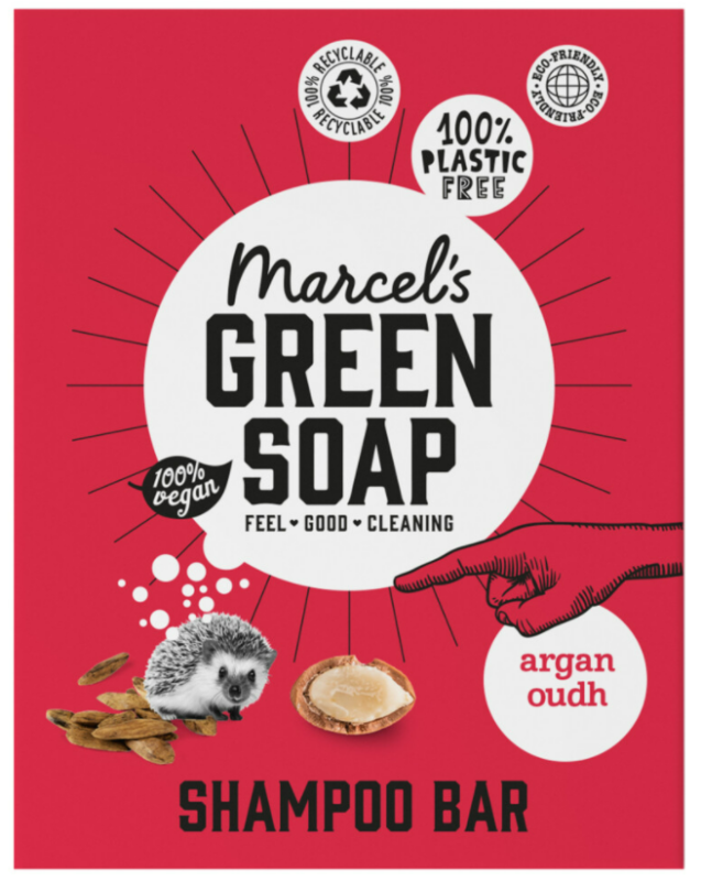 Marcels Green Soap Argan & oudh shampoobar 90 gram