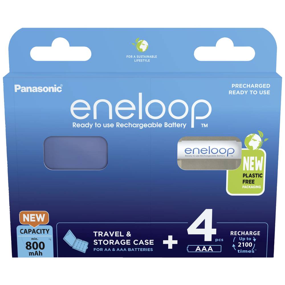 Eneloop HR03 +Box Oplaadbare AAA batterij (potlood) NiMH 800 mAh 1.2 V 4 stuk(s)