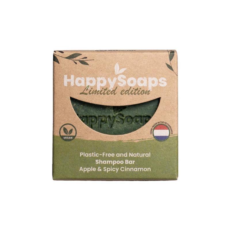 HappySoaps Shampoo bar limited edition apple & spicy cinnamon 1 Stuk