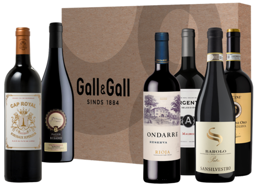 Gall & Gall Wijnbox Wereldse Wijnen Rood 6X75CL