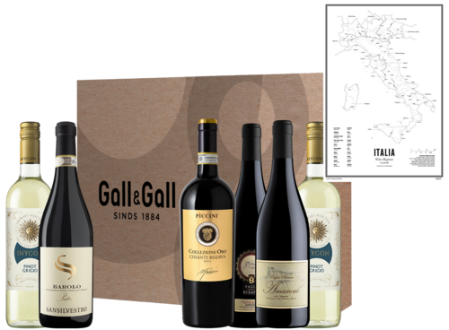 Gall & Gall Wijnbox Wereldse Wijnen Italië met WIJCK poster 6X75CL