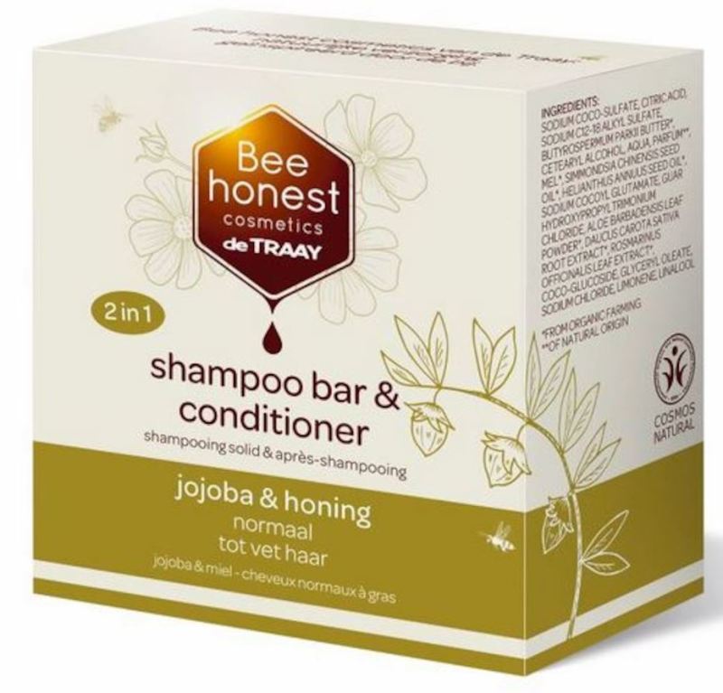 Traay Bee Honest Shampoobar jojoba & honing 80 gram