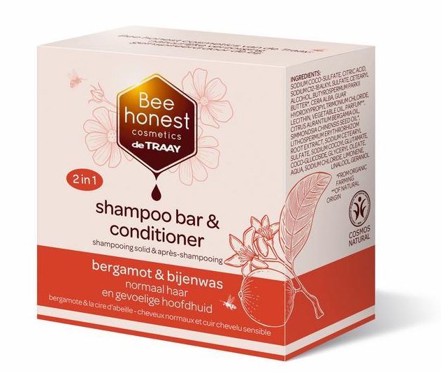 Traay Bee Honest Shampoobar bergamot & bijenwas 80 gram