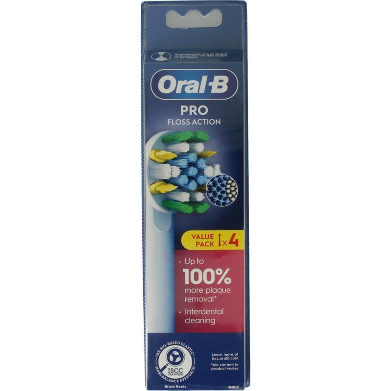 Oral-B Opzetborstel floss action 4 Stuks