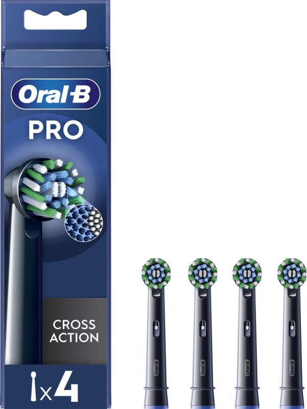 Oral-B Opzetborstel action black 4 Stuks