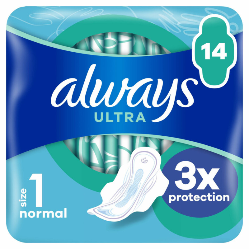 Always Ultra normal maandverband met vleugels 14 stuks