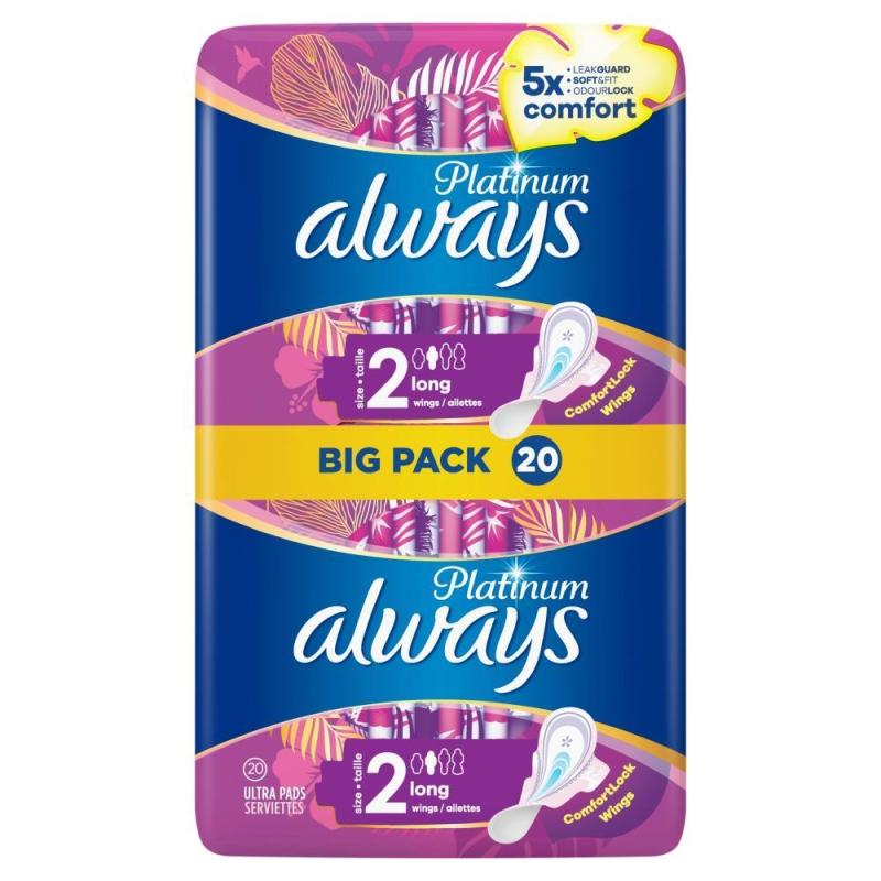 Always Maandverband platinum ultra long 20 stuks