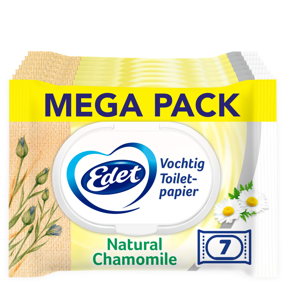 Edet 7x  Kamille Vochtige Toiletpapier 42 stuks