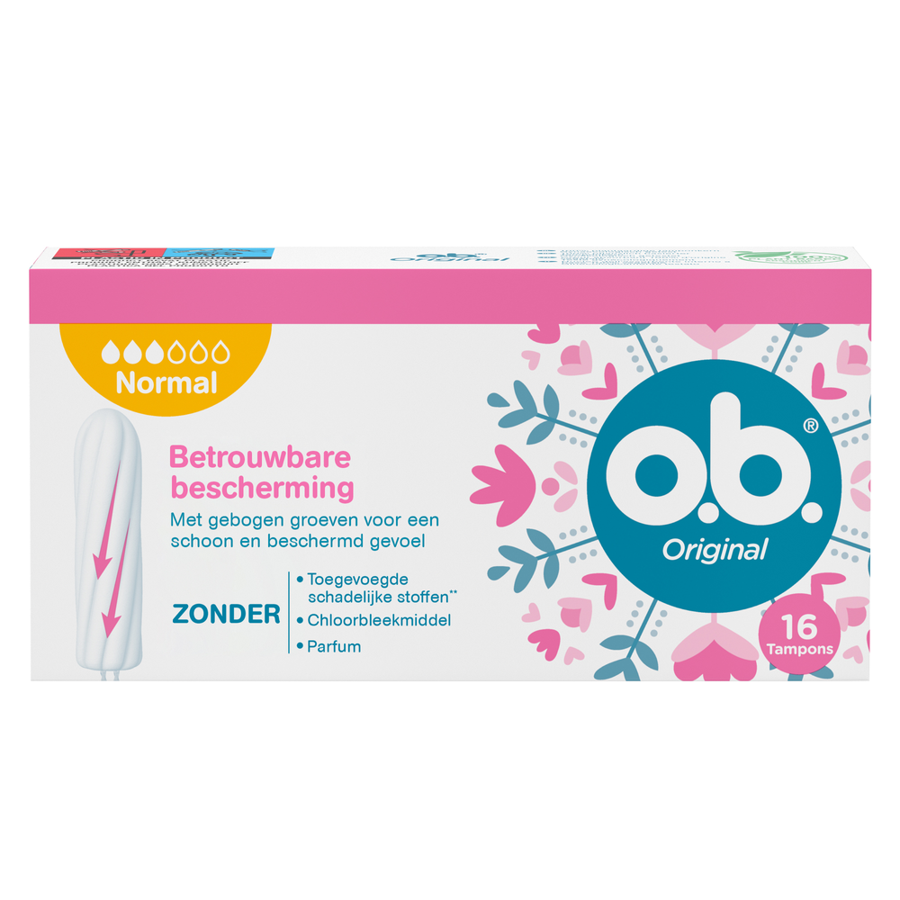OB Original Tampons Normal - met gebogen groeven