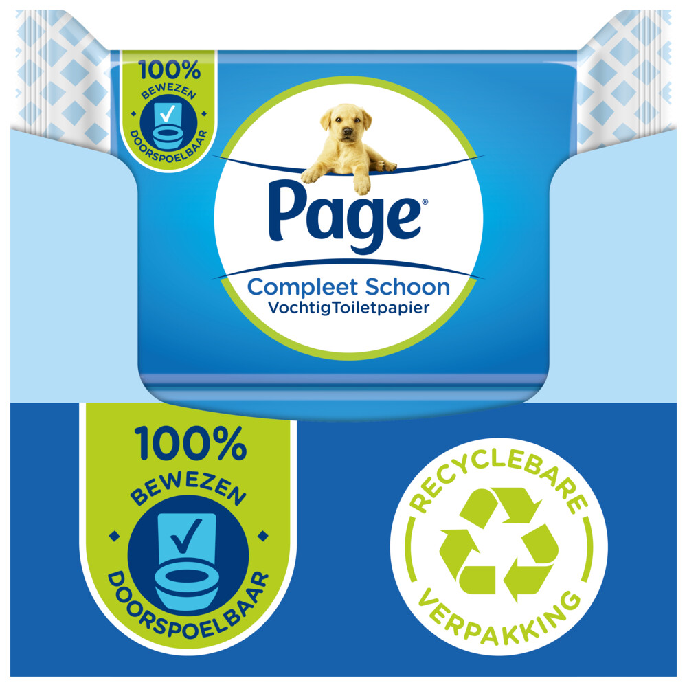 Page 12x  Vochtig Toiletpapier Compleet Schoon 38 stuks