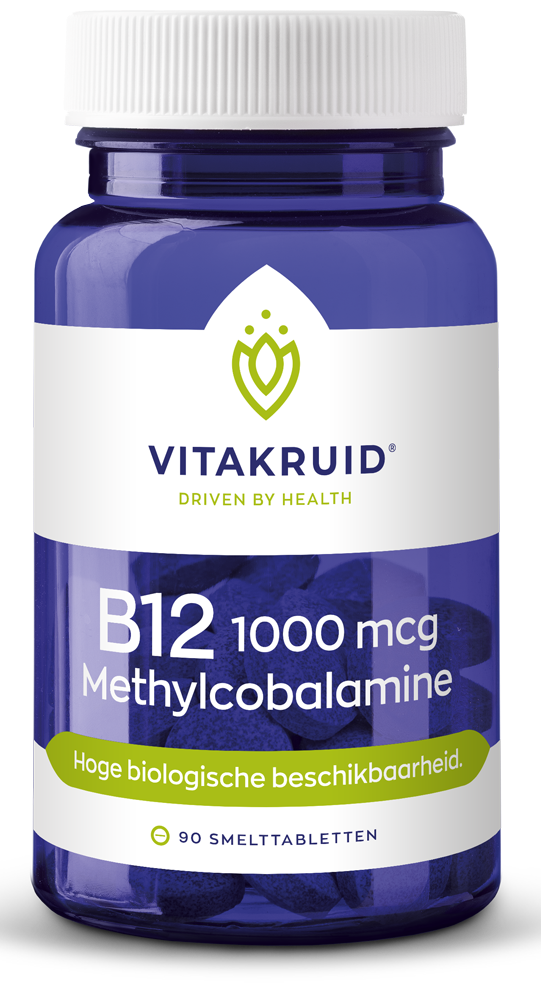 Vitakruid B12 1000 mcg Actief Methylcobalamine Vitamine 90
