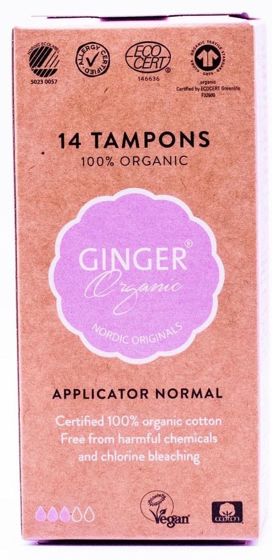 Ginger Organic Tampons Normal Met Applicator