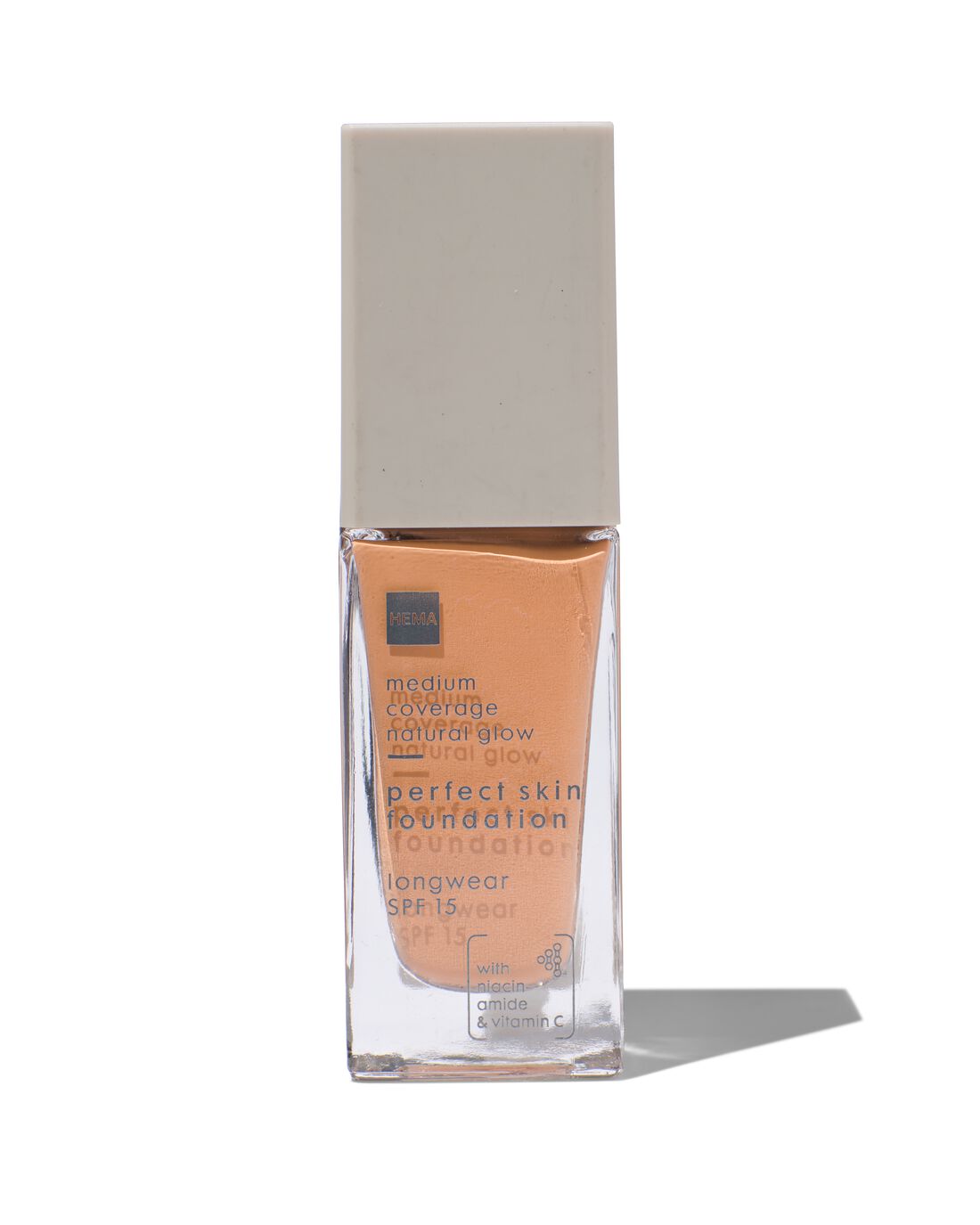 HEMA Perfect skin foundation SPF15 08 peach neutral (lichtbruin)