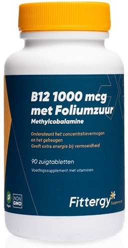 Fittergy B12 1000mcg Met Foliumzuur Tabletten
