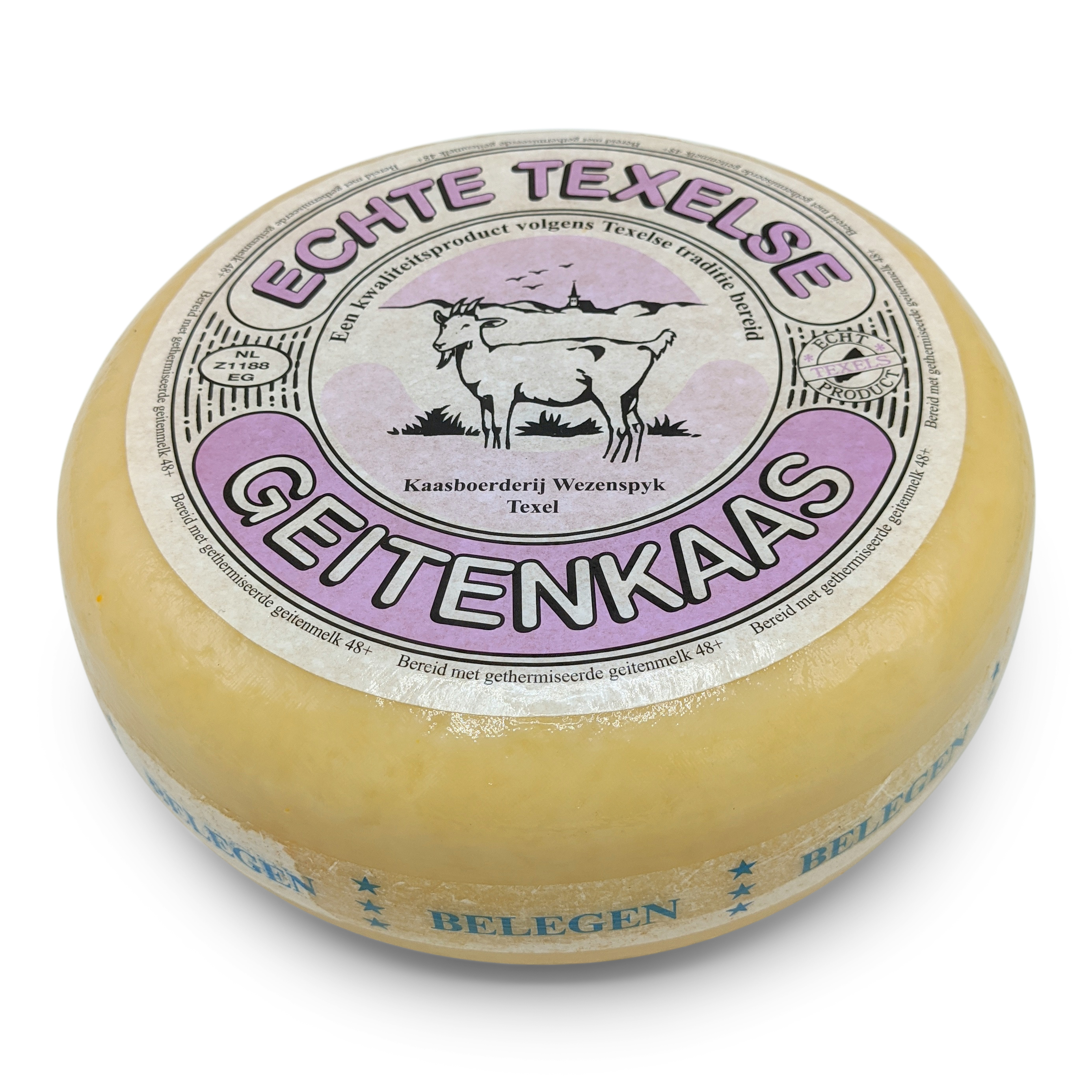 4,5kg Belegen Texelse geitenkaas 48+