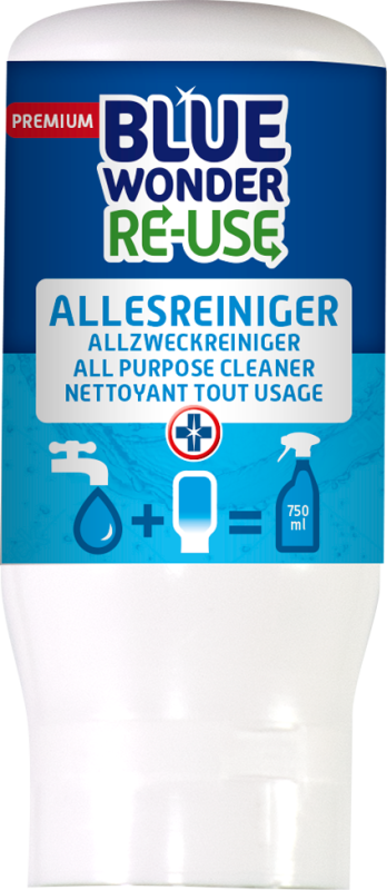 Blue Wonder Allesreiniger spray navulling premium re-use 50ml