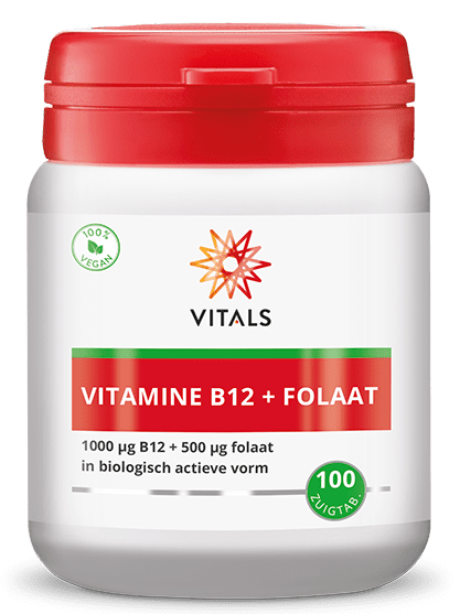 Vitals Vitamine B12 1000mcg + Folaat 500mcg Zuigtabletten