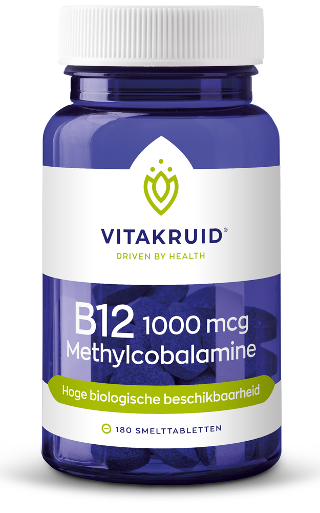 Vitakruid B12 1000 mcg Actief Methylcobalamine Vitamine 180