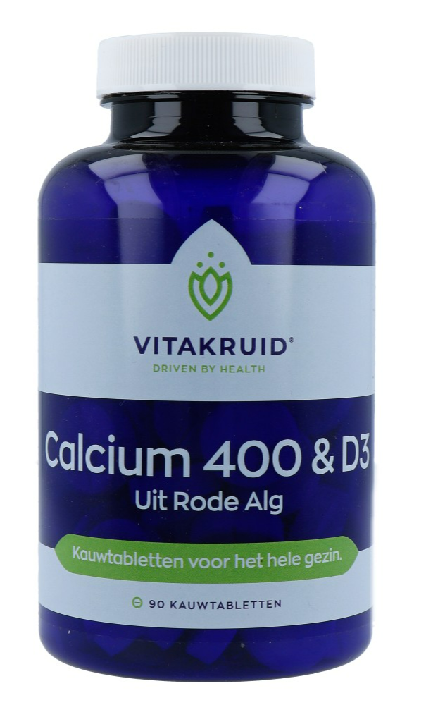 Vitakruid Calcium 400 & D3 uit duurzame Rode Alg Aquamin TG
