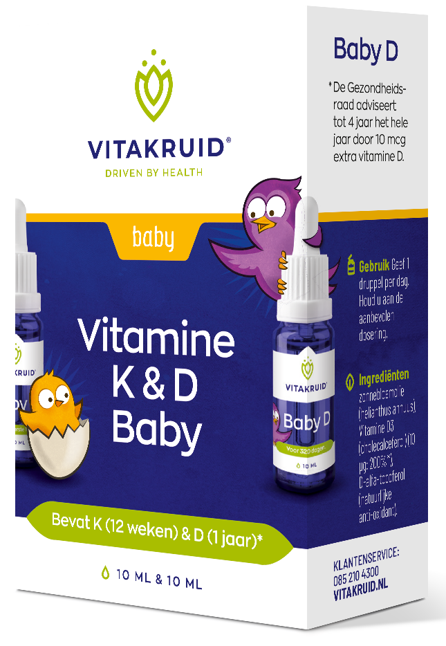 Vitakruid Vitamine K en D Baby druppels
