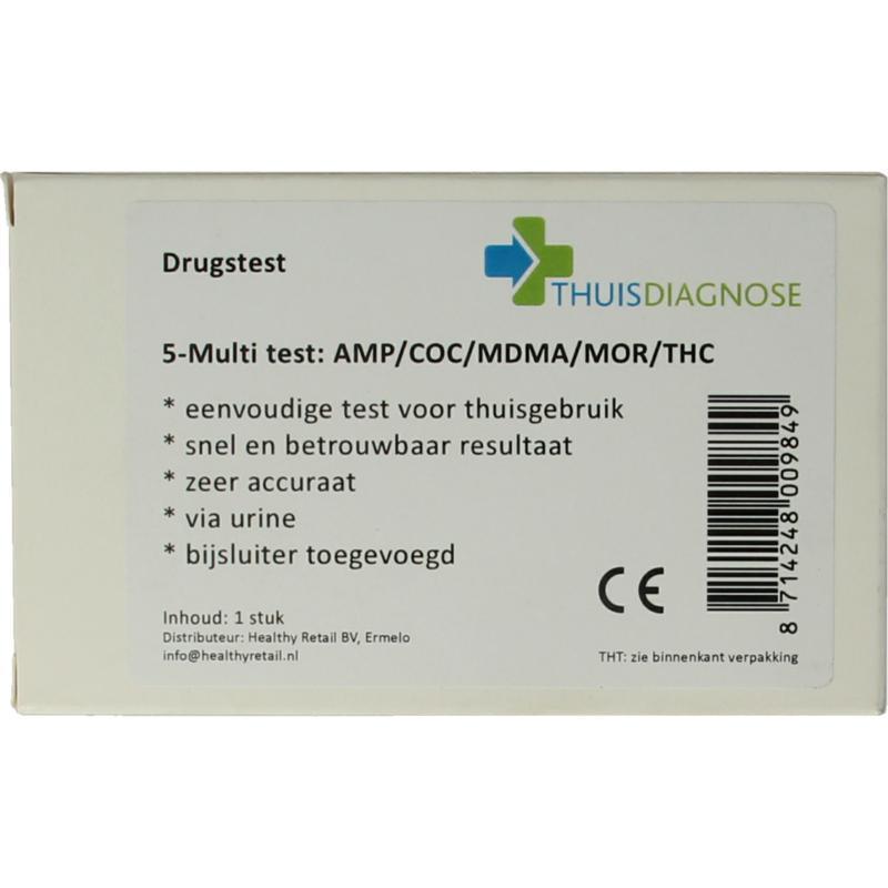 Thuis-diagnose Drugtest urine 5 soorten drugs 1 Stuk
