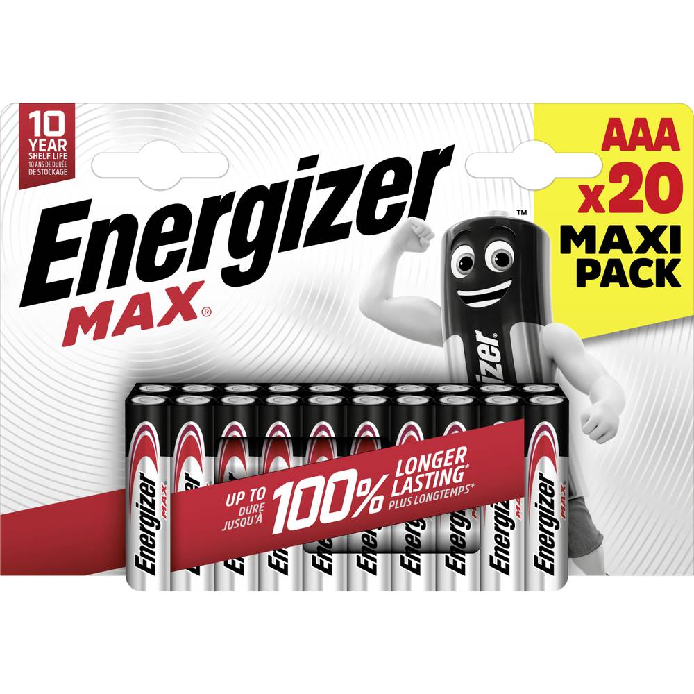 Energizer Max AAA batterij (potlood) Alkaline 1.5 V 20 stuk(s)