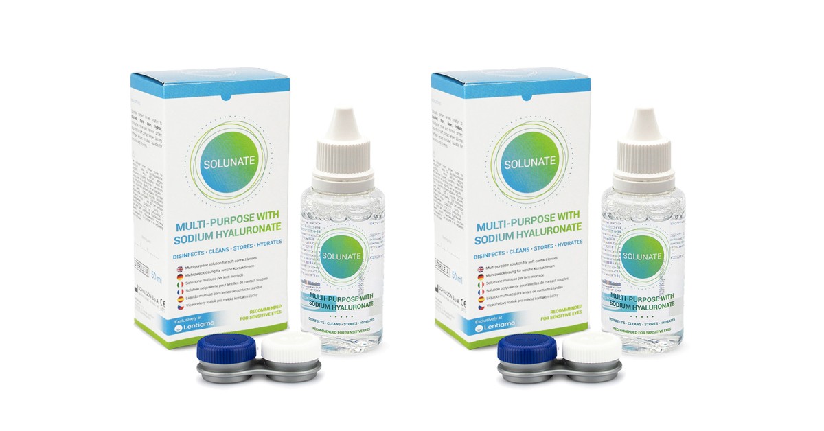 Solunate Multi-Purpose 2 x 50 ml met lenzendoosjes - reisverpakking