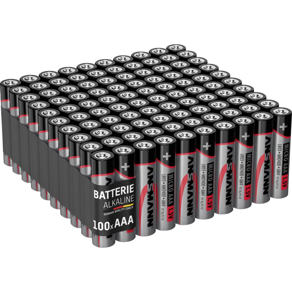 Ansmann Micro AAA LR03 100er Box AAA batterij (potlood) Alkaline 1.5 V 100 stuk(s)