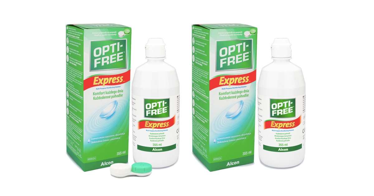 OPTI-FREE Express 2 x 355 ml met lenzendoosjes
