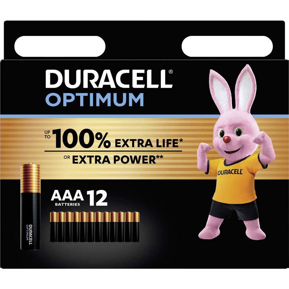 Duracell Optimum AAA batterij (potlood) Alkaline 1.5 V 12 stuk(s)