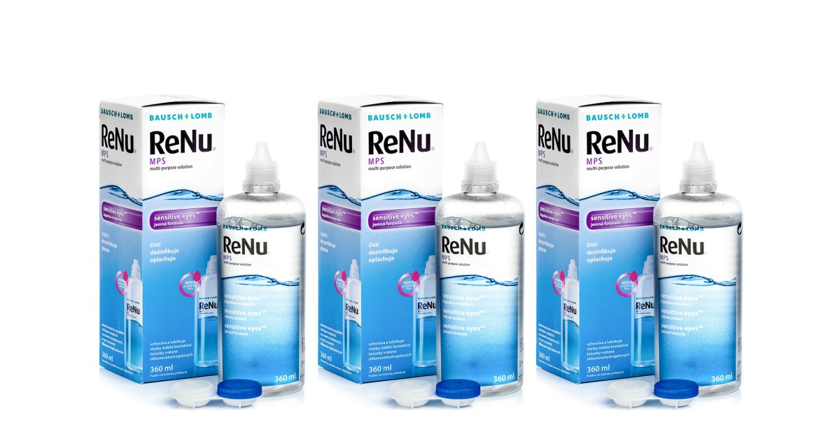 Renu MPS Sensitive Eyes 3 x 360 ml met lenzendoosjes