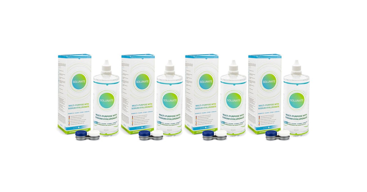 Solunate Multi-Purpose 4 x 400 ml met lenzendoosjes
