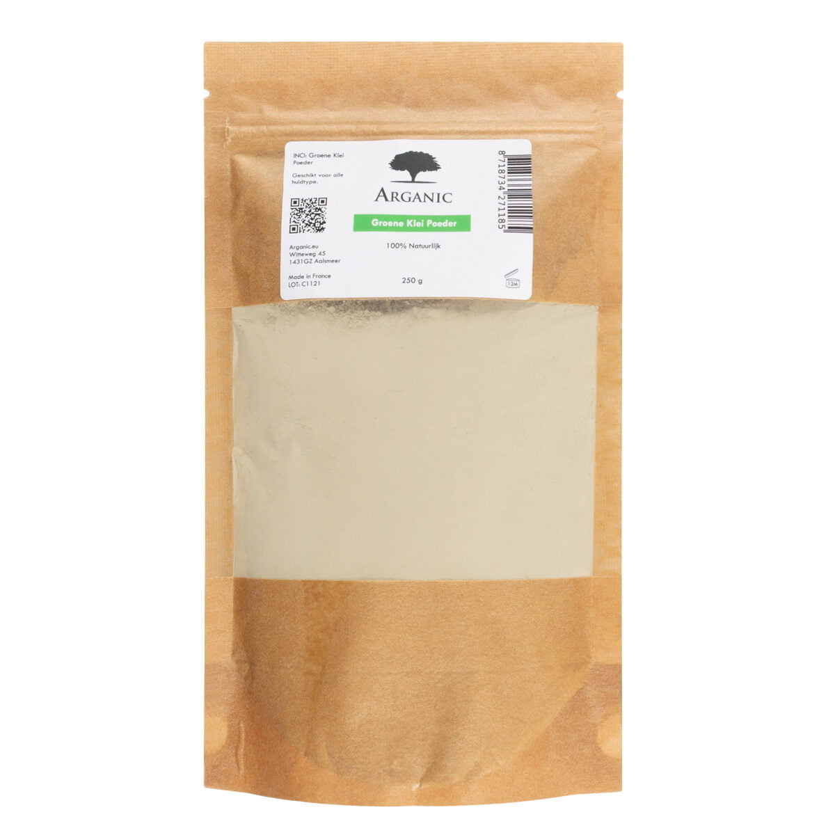 Arganwinkel Groene Klei Poeder 250 gram