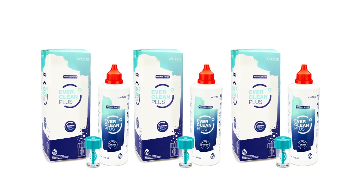 Ever Clean Plus 3 x 350 ml met lenzendoosjes
