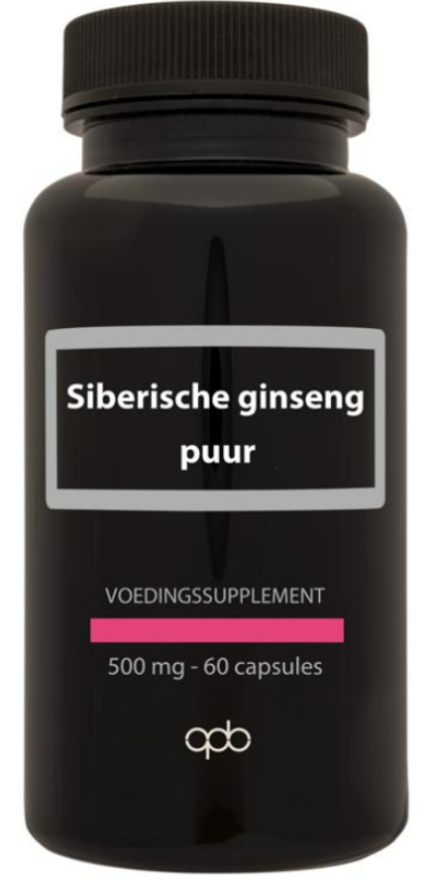 APB Holland Siberische ginseng / eleutherococcus 500 milligram 60 capsules