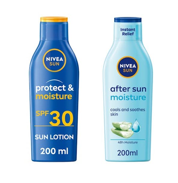 Nivea Sun Protect & Moisture Sun Lotion SPF30 & Moisturising After Sun Lotion 200 ml + 200 ml