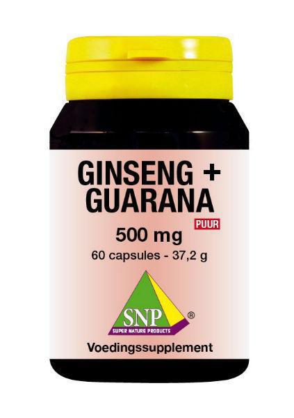 SNP Ginseng guarana 500 mg puur 60 capsules
